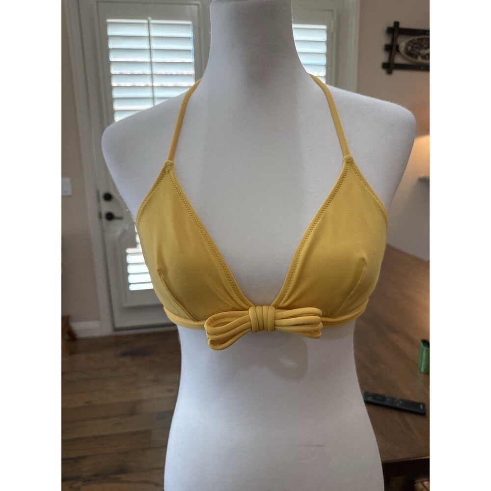 Anna Club by La Perla Yellow Triangle Bikini Top 42 EU 36E Cup Made in Portugal